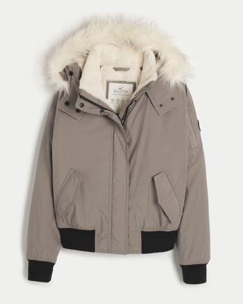 Hollister womens bomber jacket deals