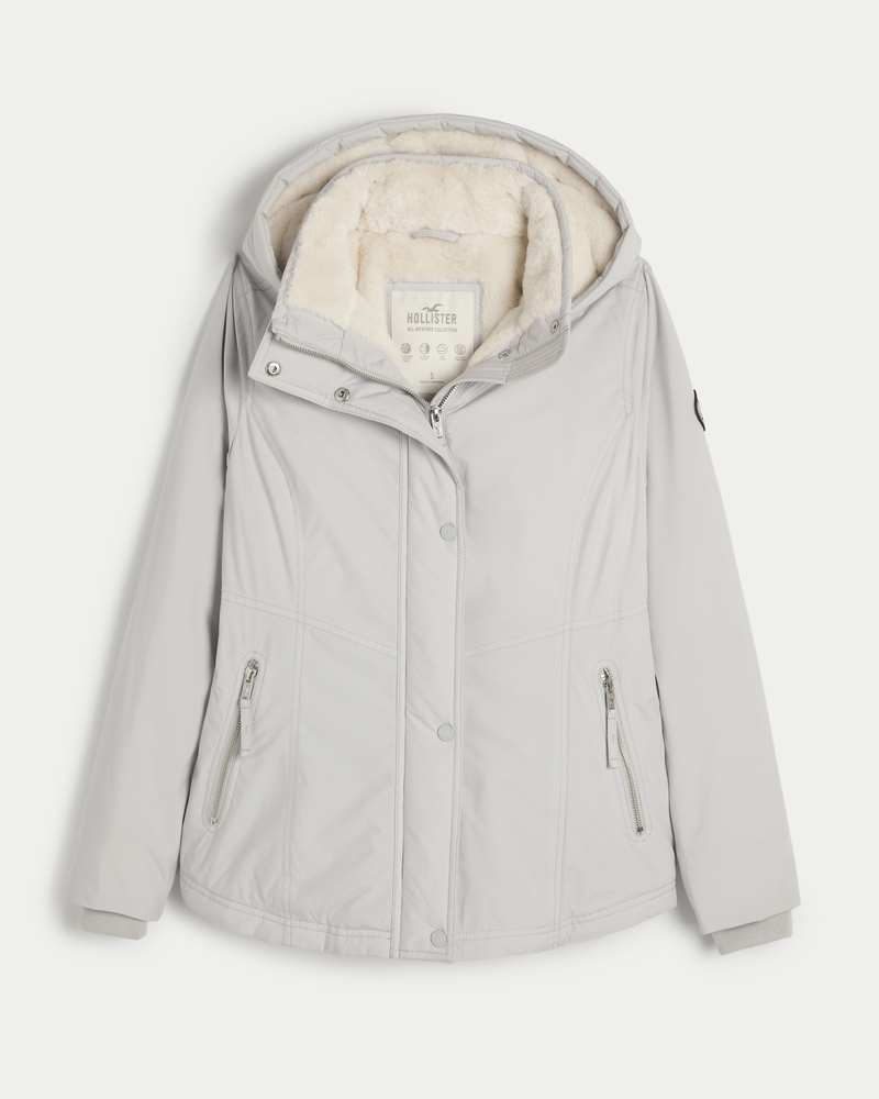 Hollister sherpa shop lined coat