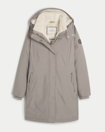 Womens parka coats hollister cheap