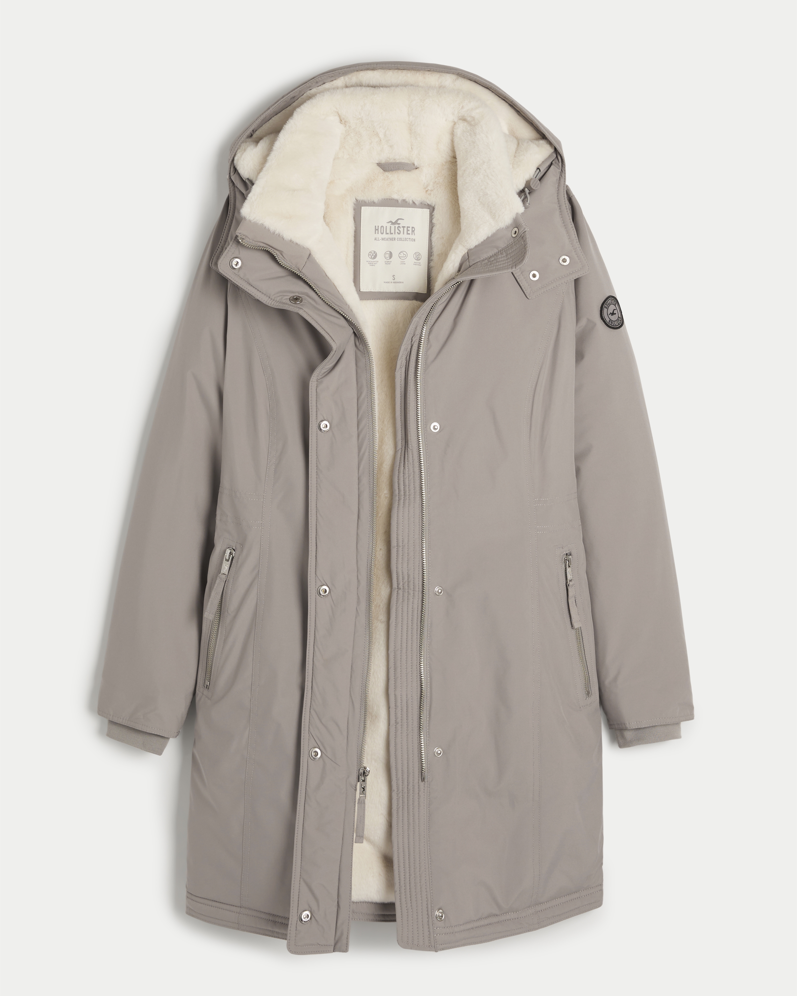 Cozy lined down store parka hollister