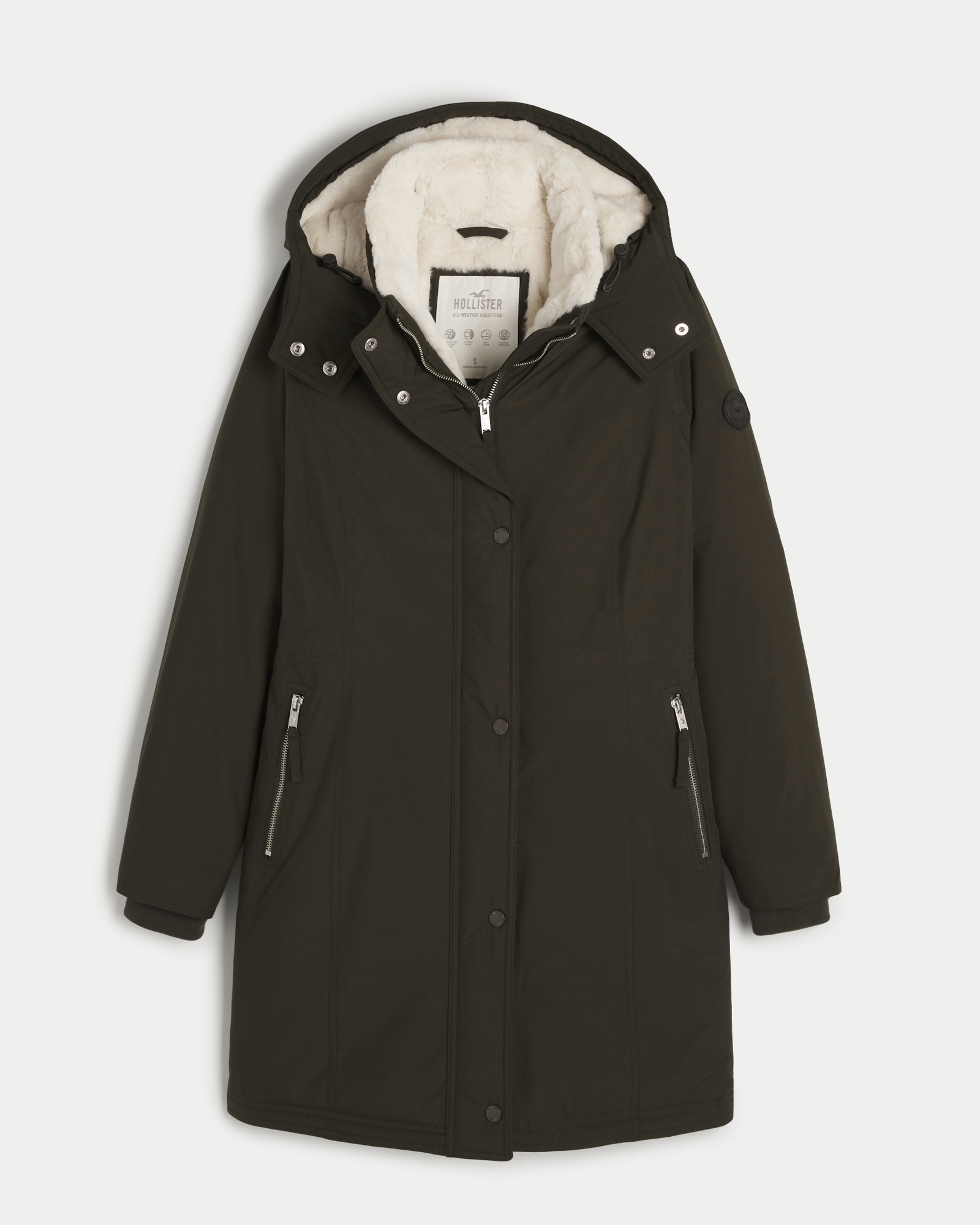 Jackets & Coats  Hollister Co. Mens Faux Fur-Lined All-Weather Parka Black  · AmrWadeaArt