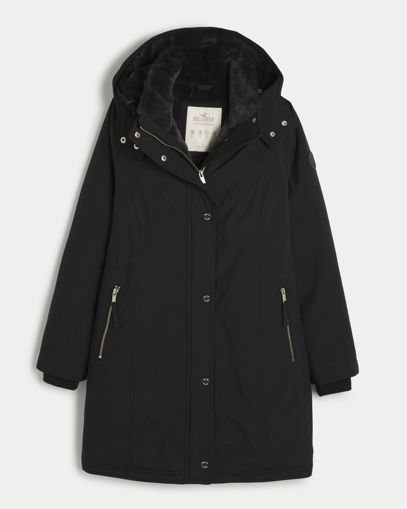 Hollister parka coat sales womens