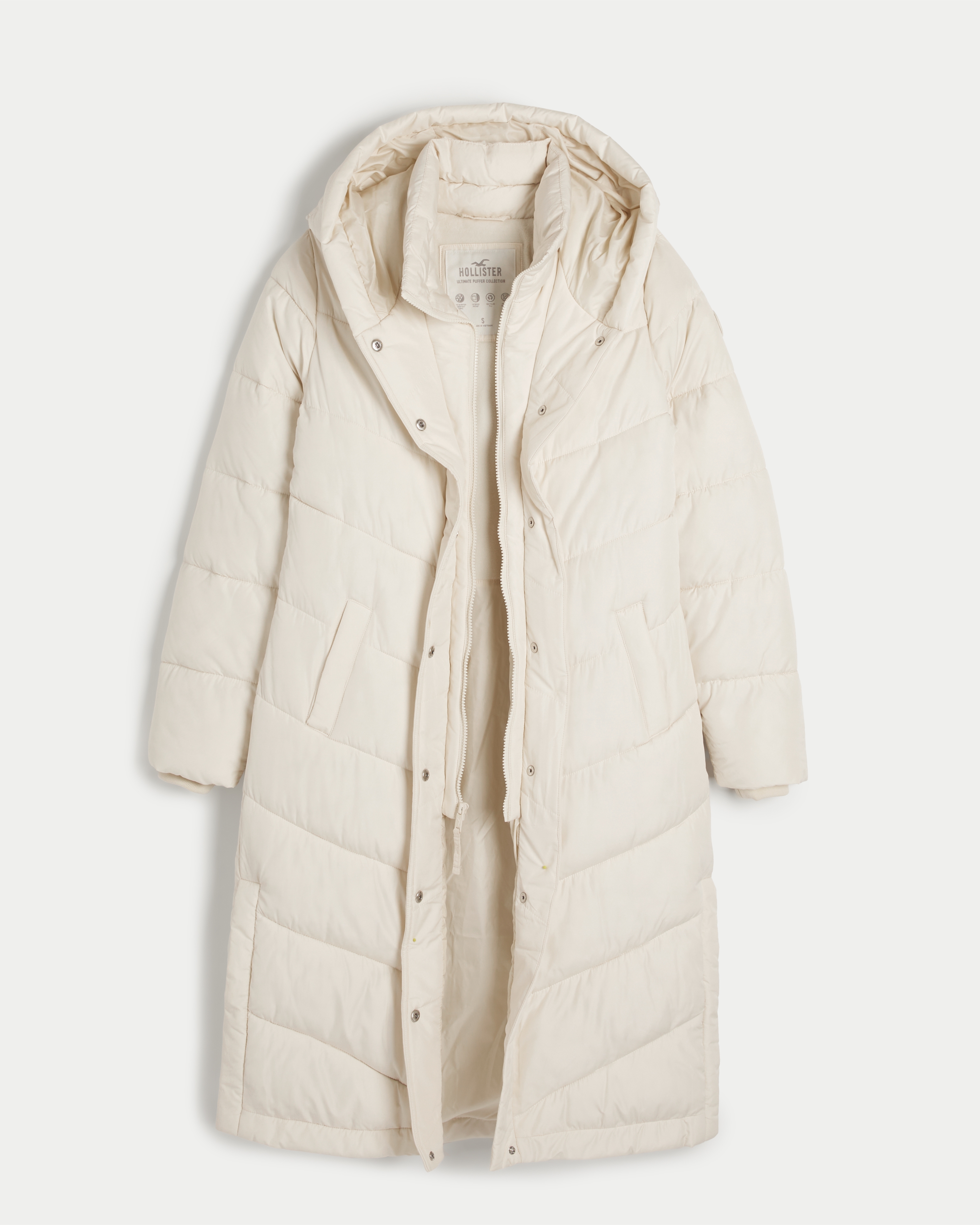 Hollister white clearance puffer