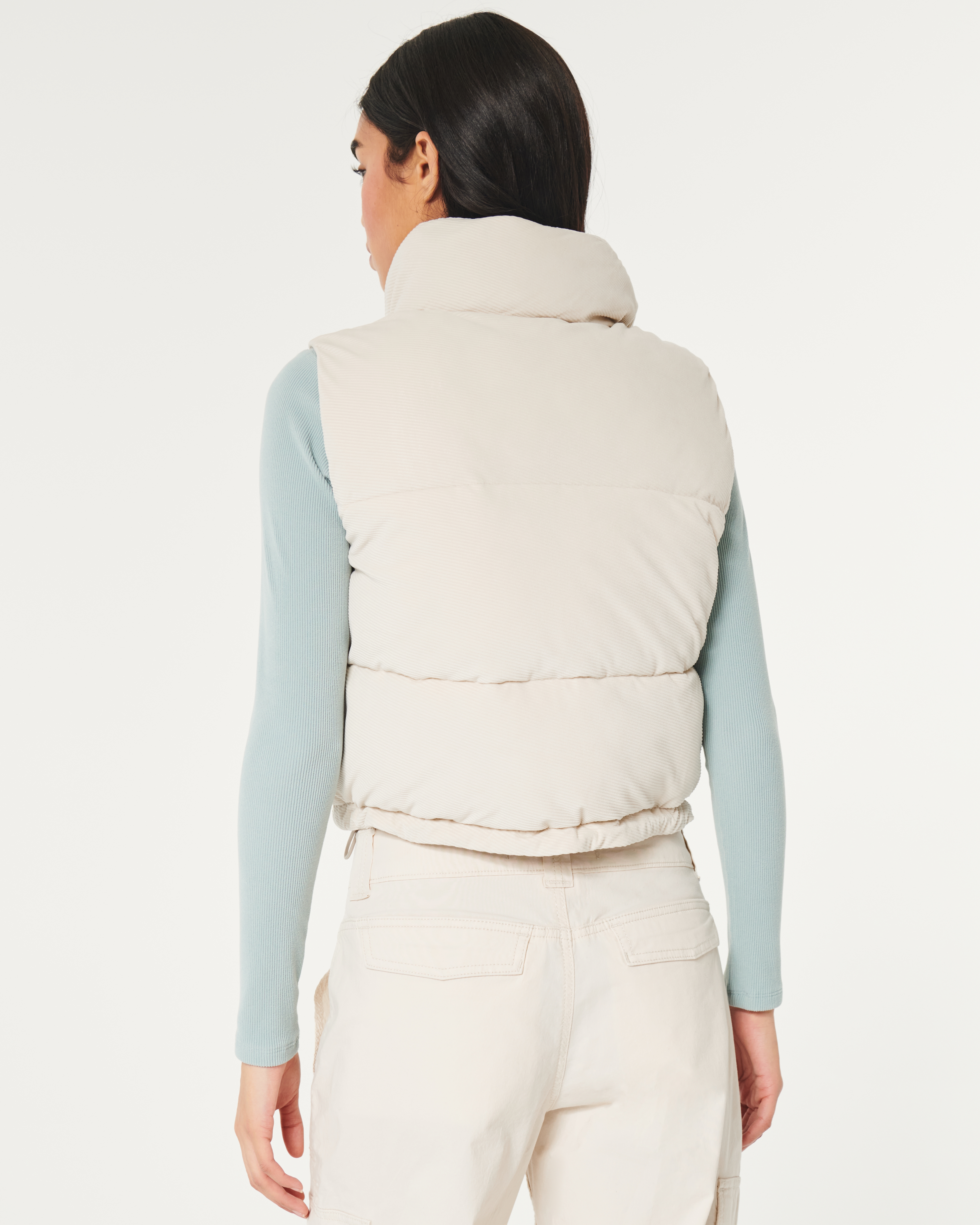 Women's Mini Sherpa Puffer Vest | Women's Clearance | HollisterCo.ca