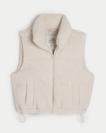 Faux fur sherpa vest online