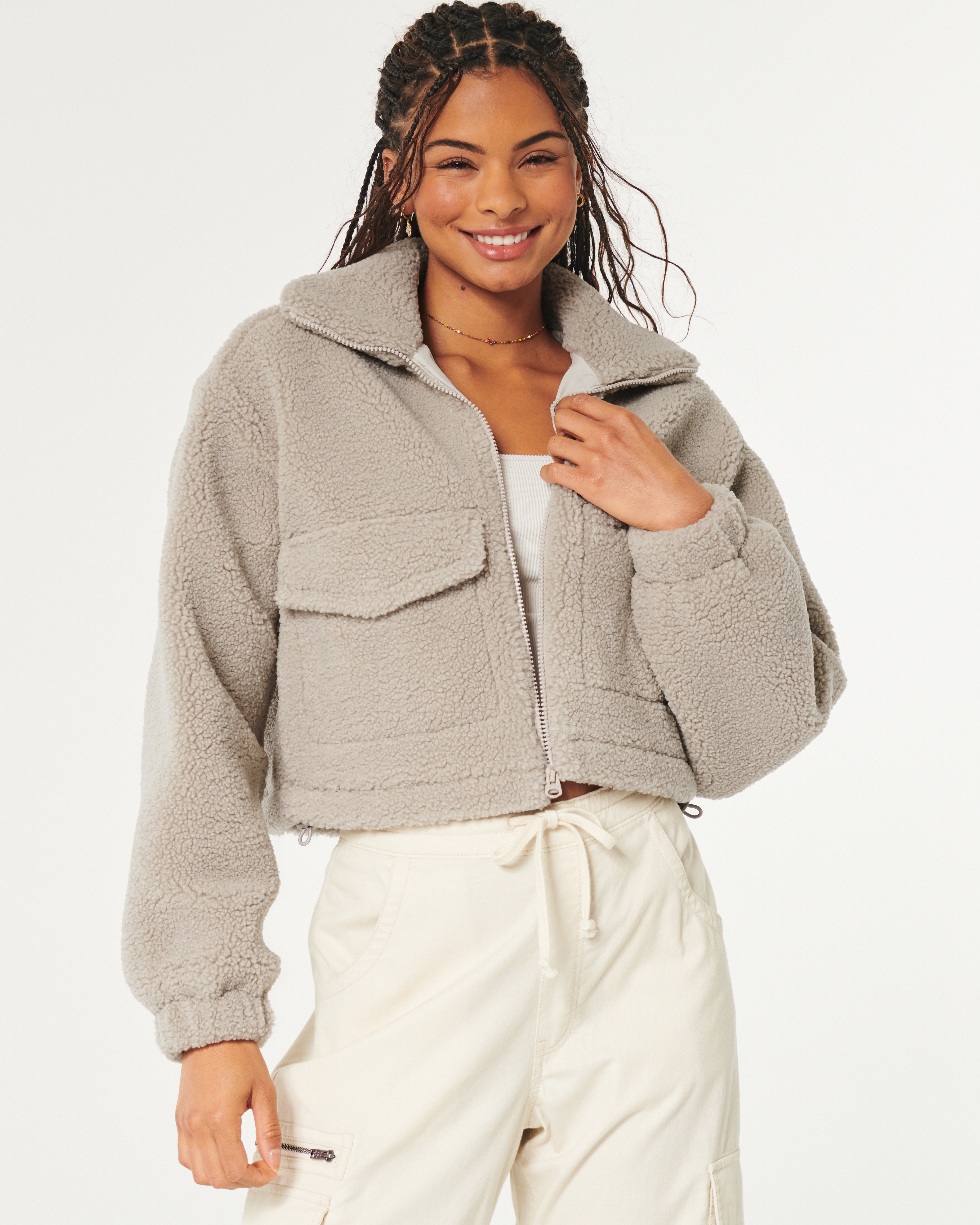 Hollister cropped shop utility jacket