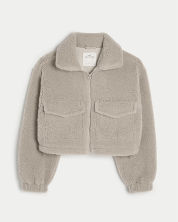 Women s Cozy Sherpa Utility Jacket Women s Clearance
