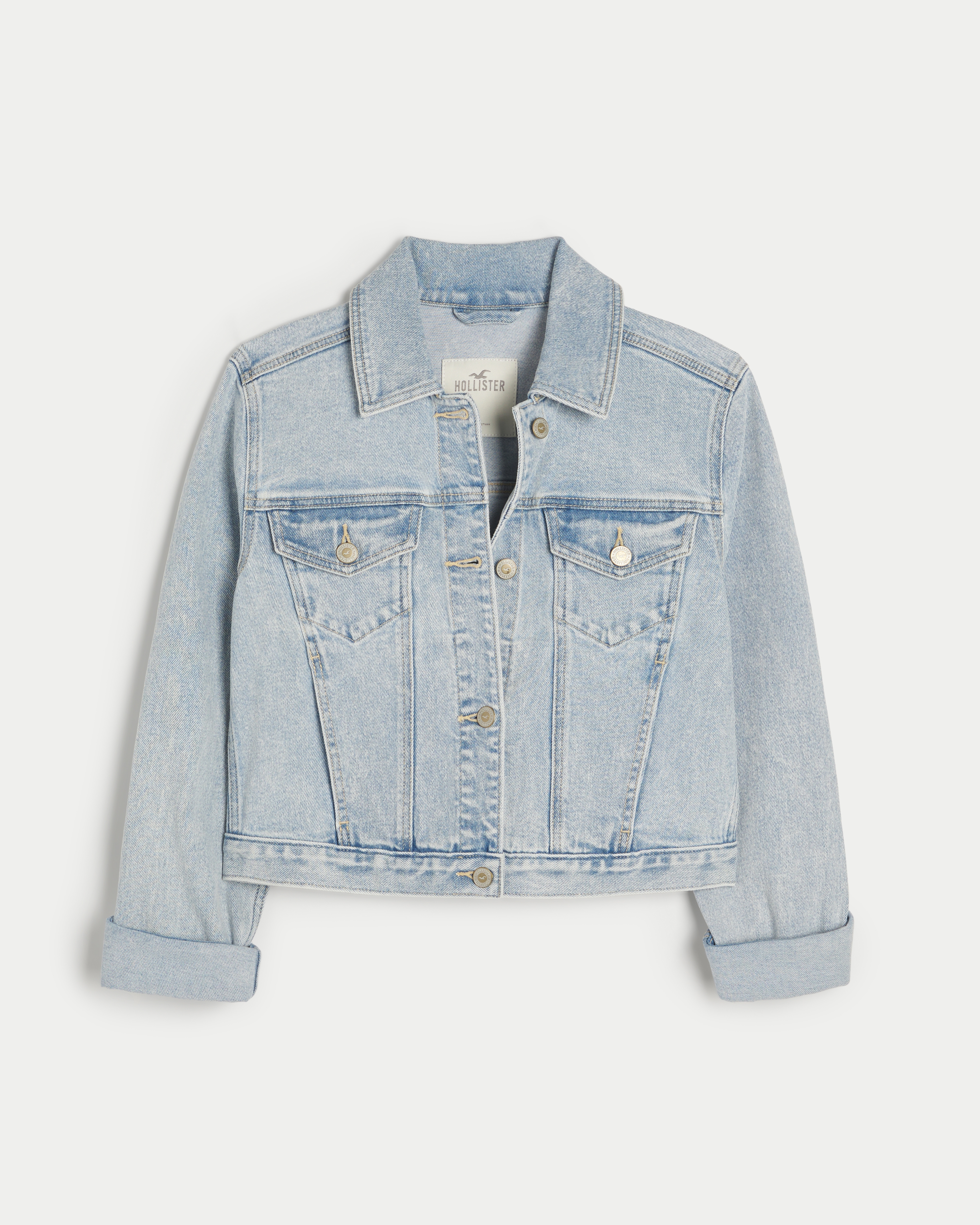 Women s Crop Denim Jacket Women s Sale HollisterCo