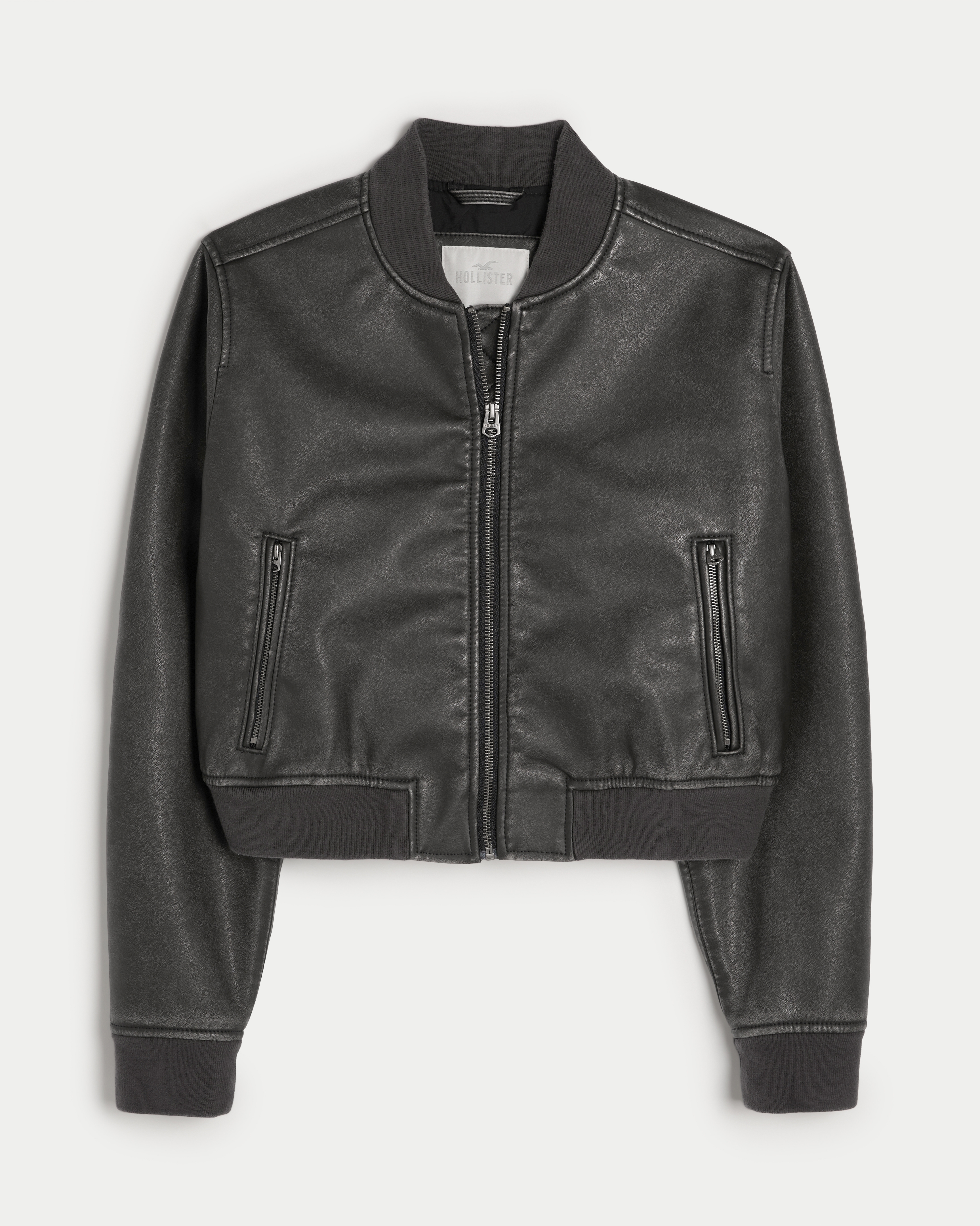 Hollister black bomber clearance jacket