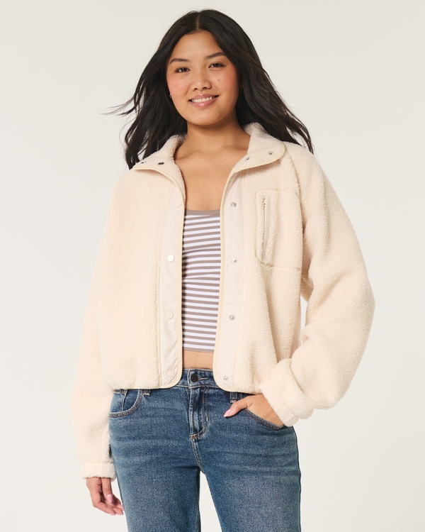 Sherpa Jacket, Beige view 1