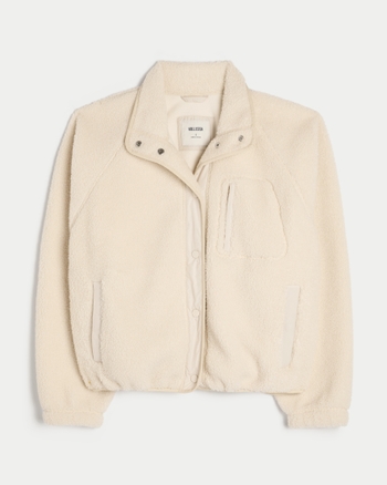 Hollister sherpa jacket deals
