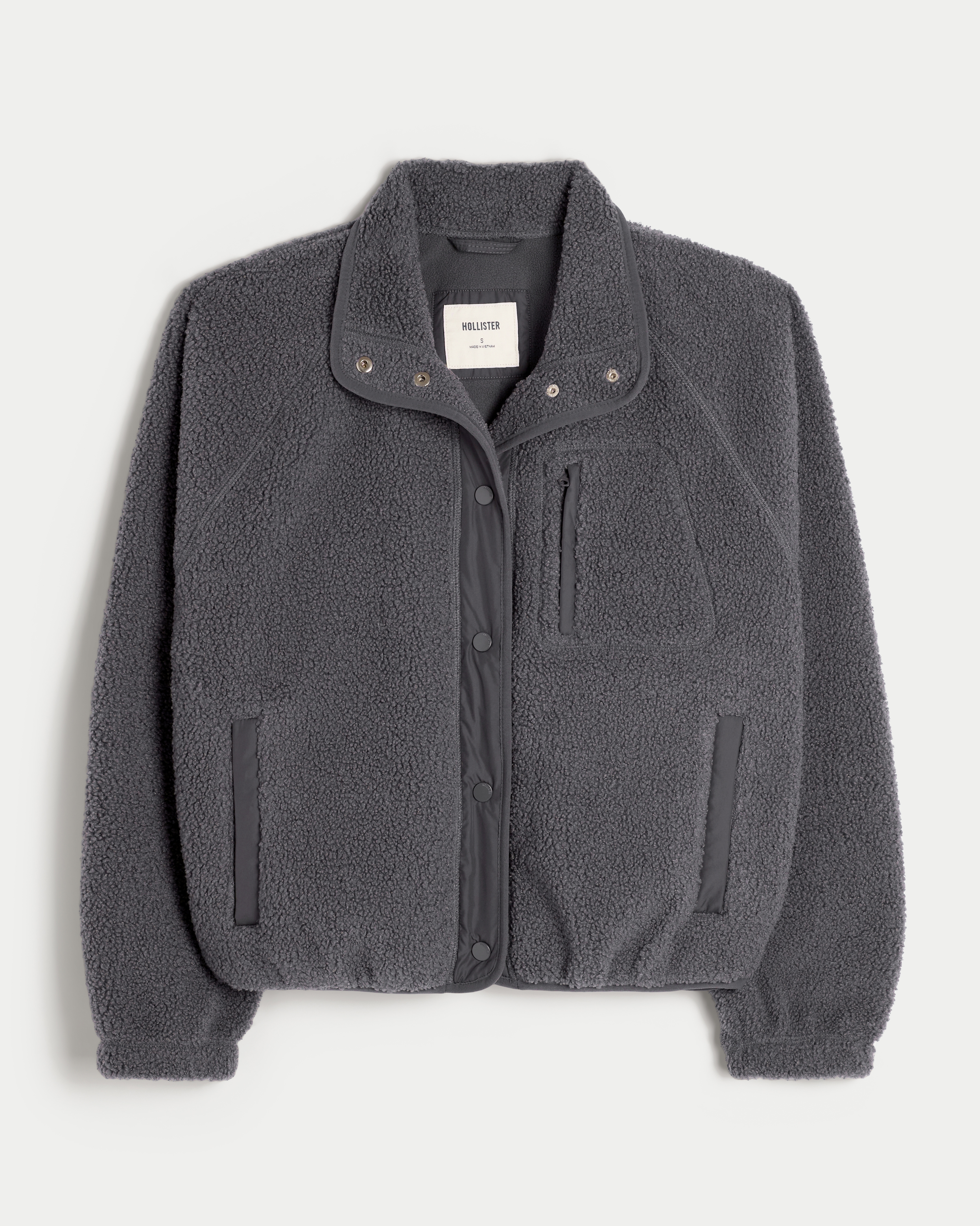 Hollister sherpa lined coat online