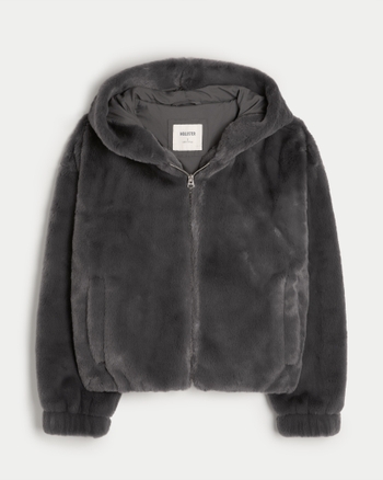 Hollister fur lined hoodie new arrivals