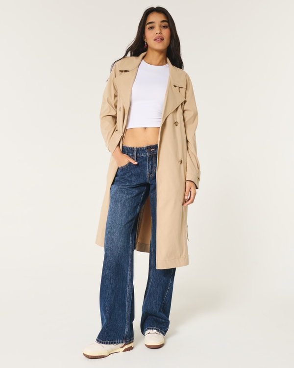 Lightweight Trench Coat, Light Brown