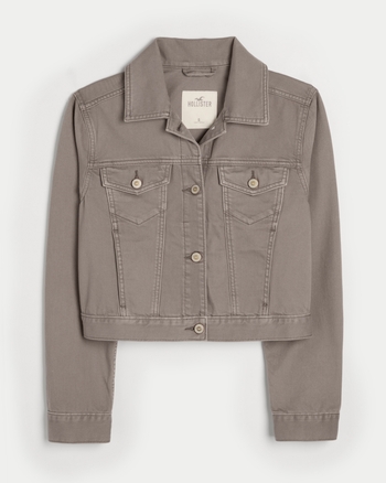 Women s Crop Denim Jacket Women s Sale HollisterCo