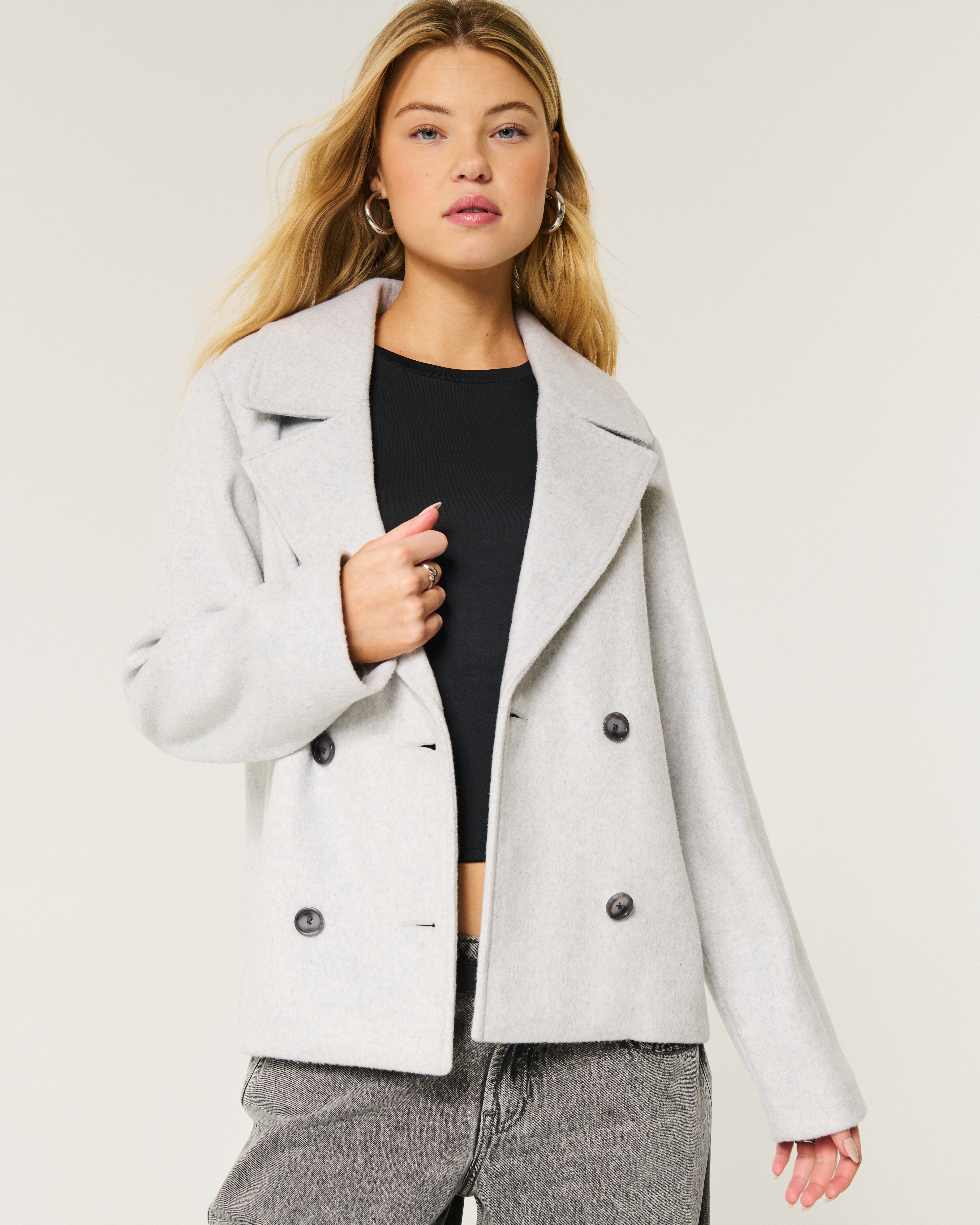 Hollister wool coat online