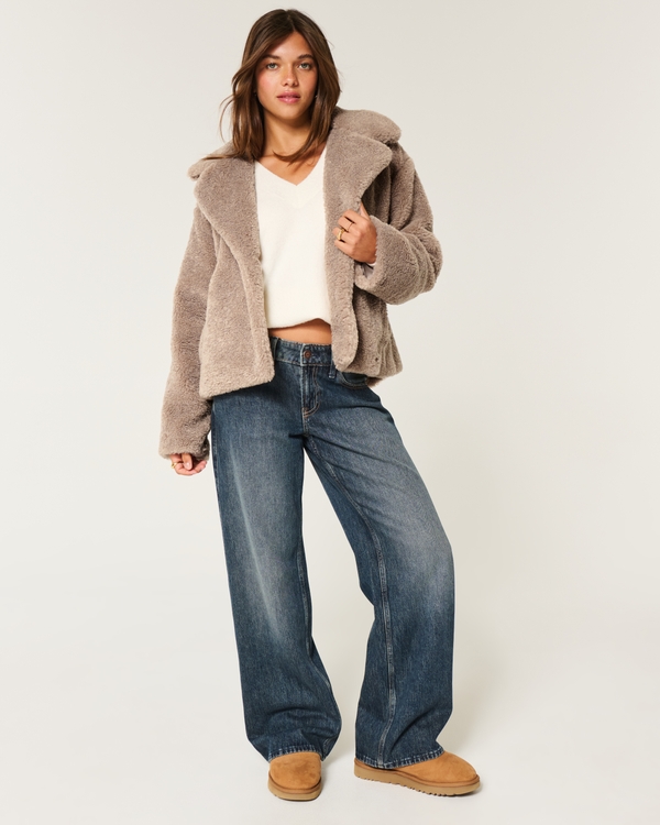 Sherpa Peacoat, Driftwood view 2