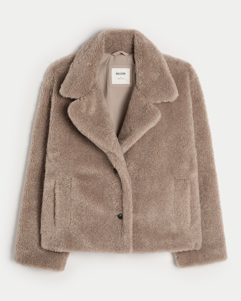 Hollister teddy coat best sale