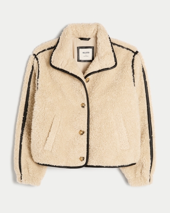 Veste en sherpa hollister 2025