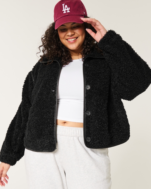 Sherpa Jacket, Black view 1