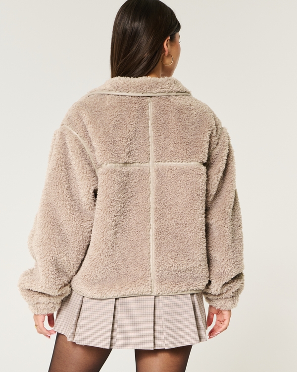 Sherpa Jacket, Light Brown view 2