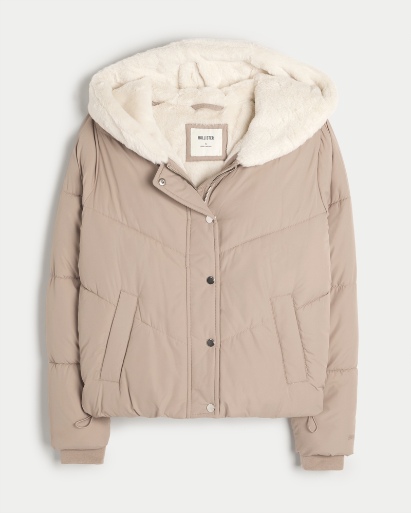 Ultimate Cozy Faux Fur-Lined Puffer Jacket