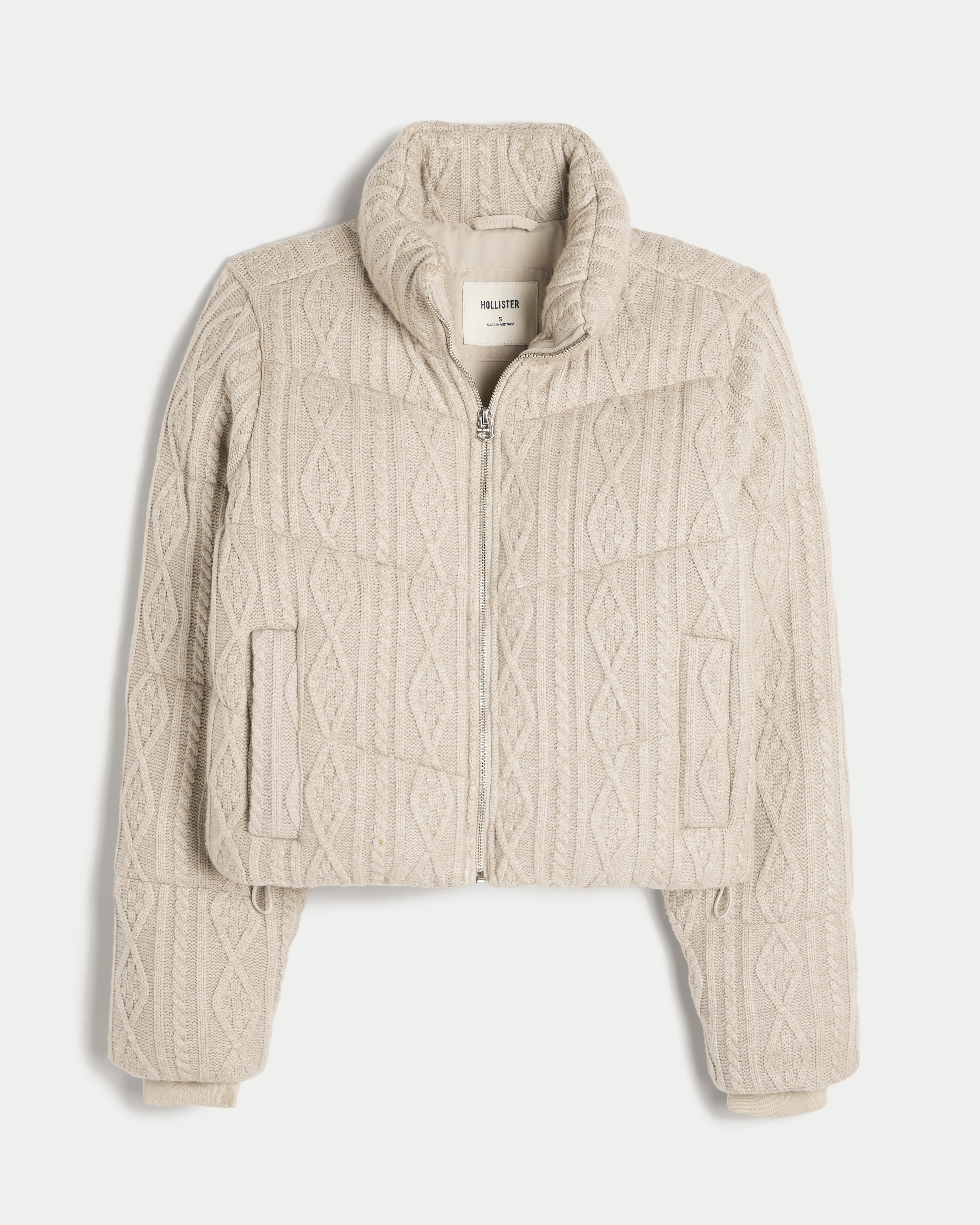 Hollister womens puffer jacket best sale