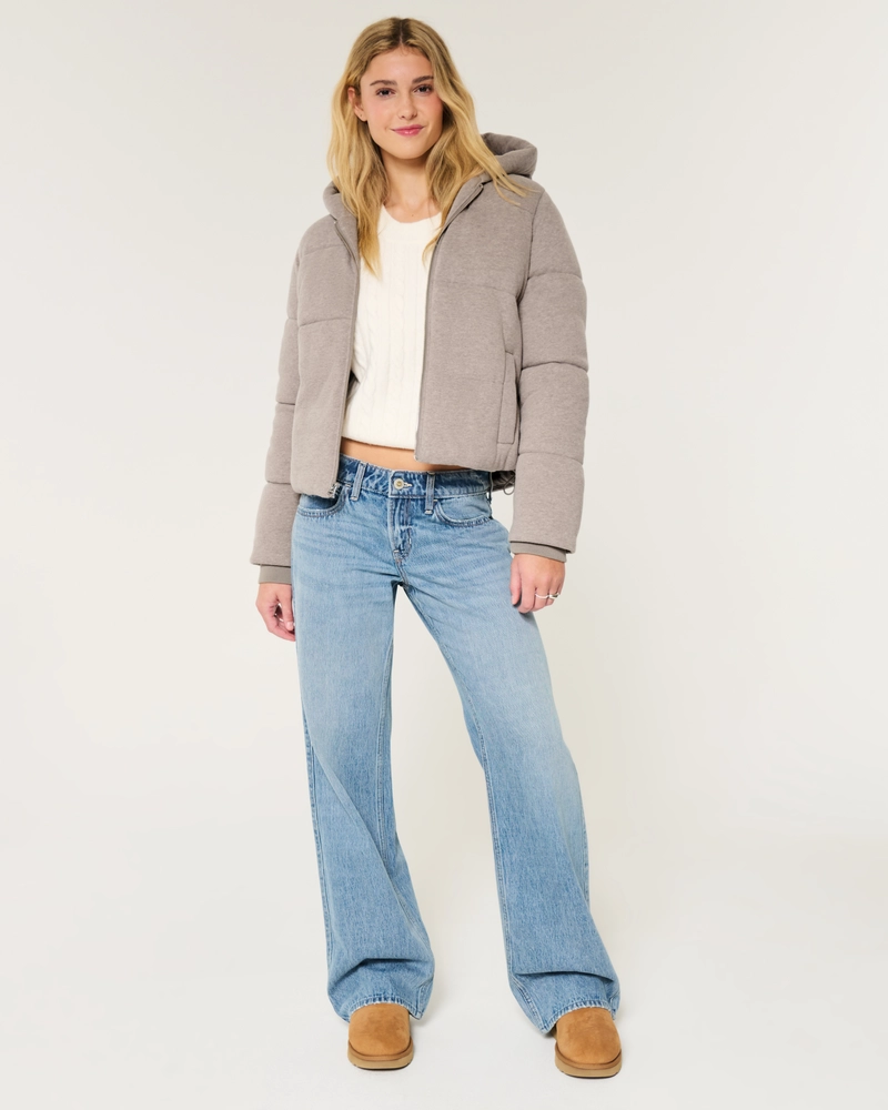Fleece Hooded Puffer Jacket