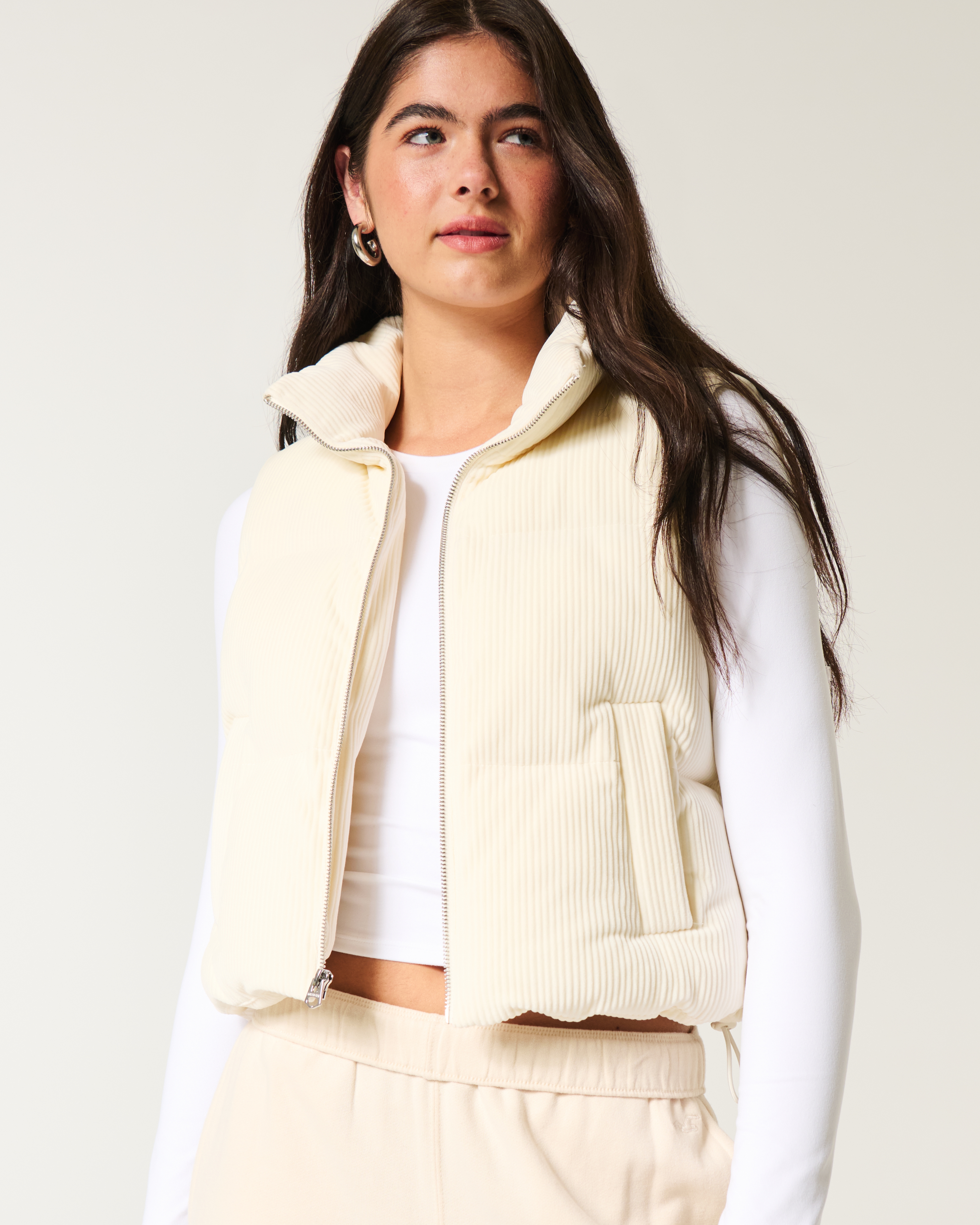 Hollister puffer vest shop