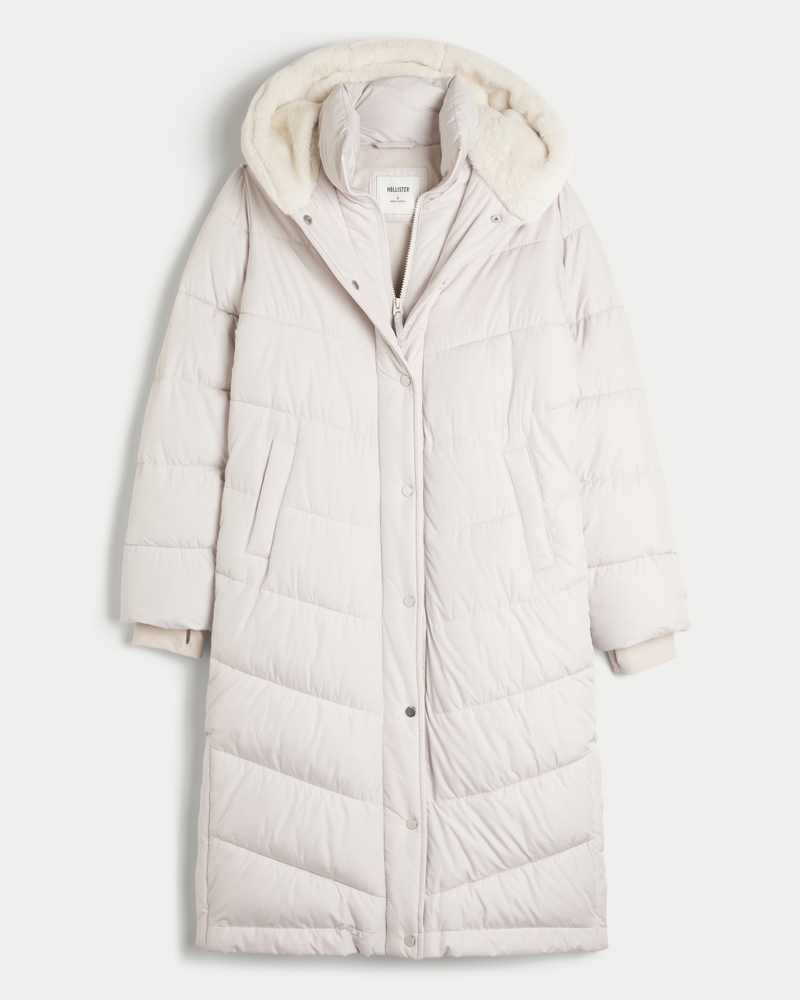 Hollister longline down puffer parka online