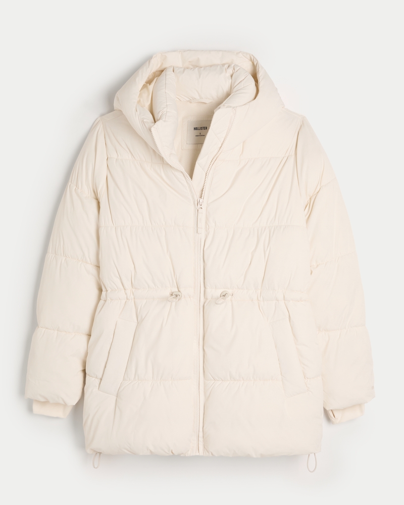 Women s Fleece Lined Puffer Jacket Women s Jackets Coats HollisterCo