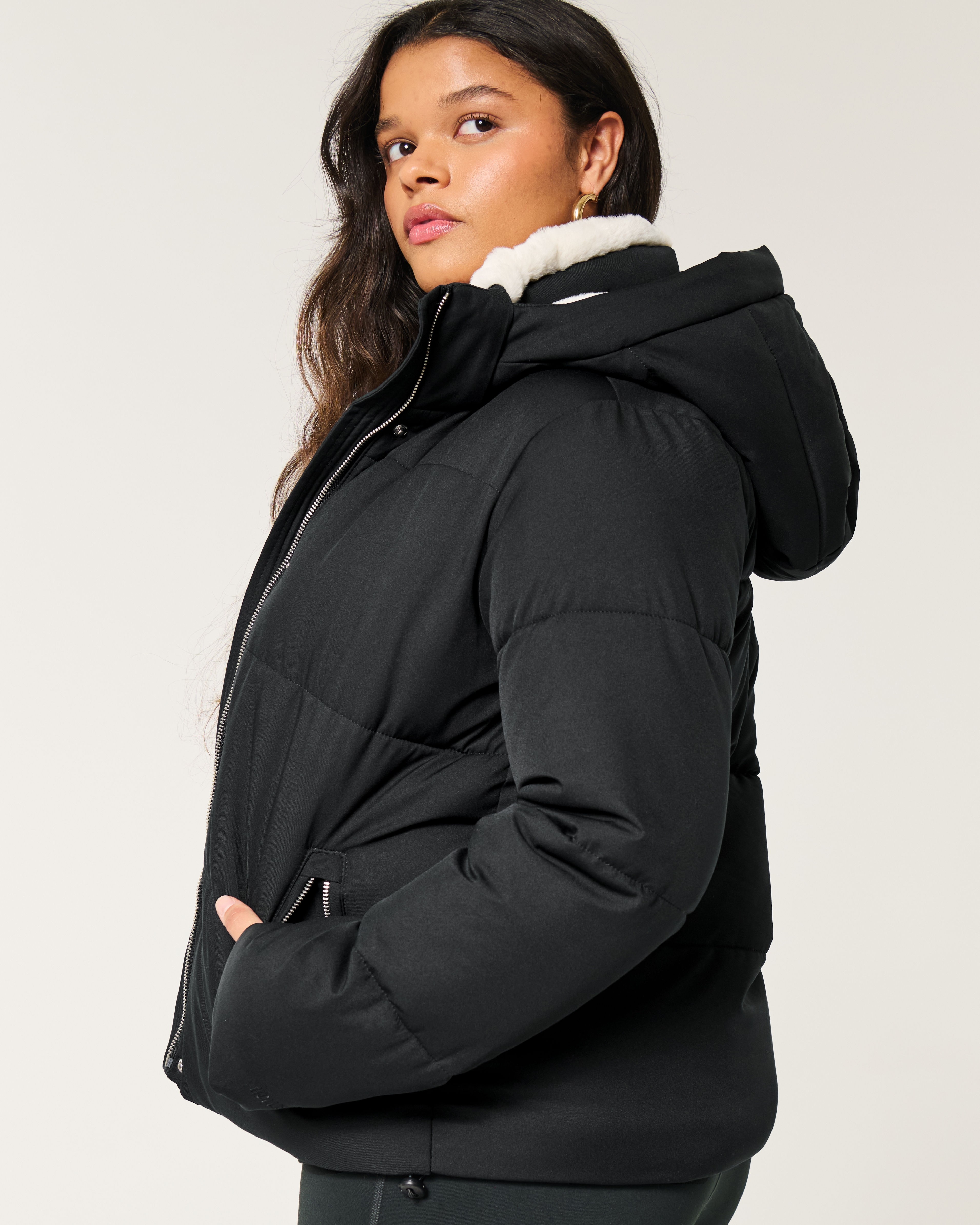 Faux Fur-Lined All-Weather Puffer Jacket