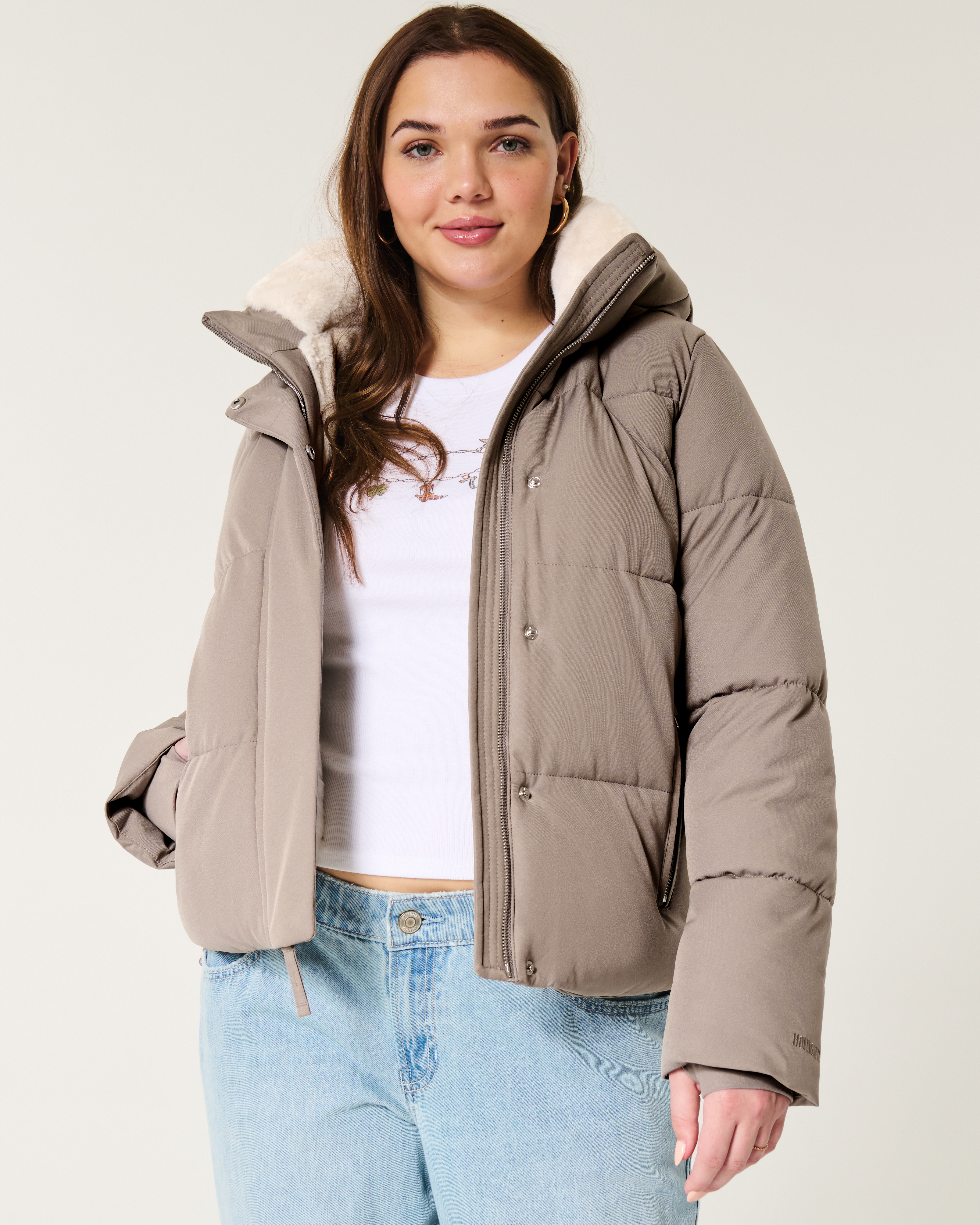 Hollister puffer parka on sale