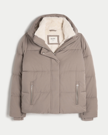 Puffer parka hollister new arrivals
