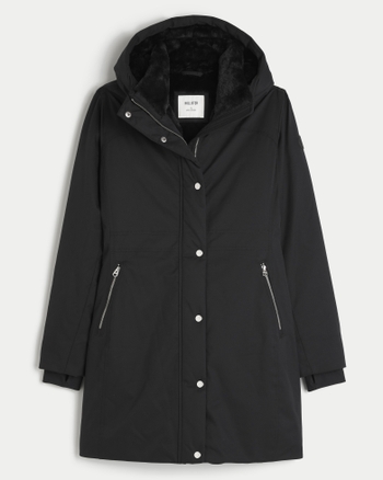 Hollister all weather jacket black deals