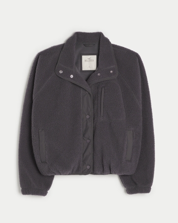 Hollister best sale sherpa cardigan