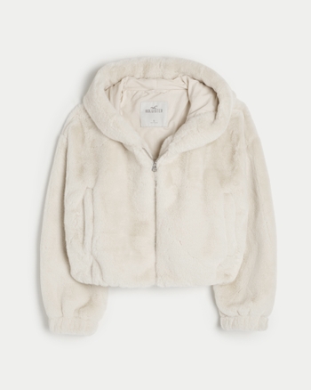 Fur cheap hoodie womens
