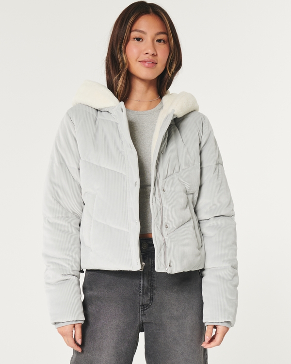 Hollister Co. Winter coat - beetle green/mottled dark grey - Zalando.de