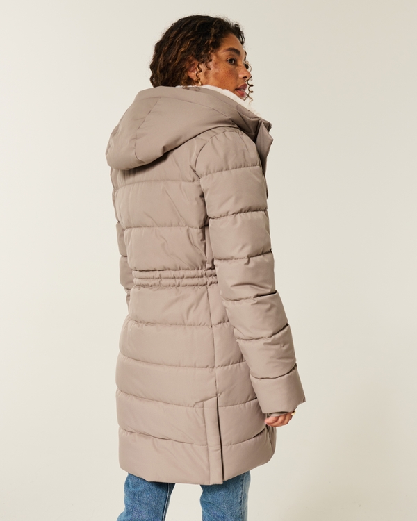 Faux Fur-Lined Puffer Parka