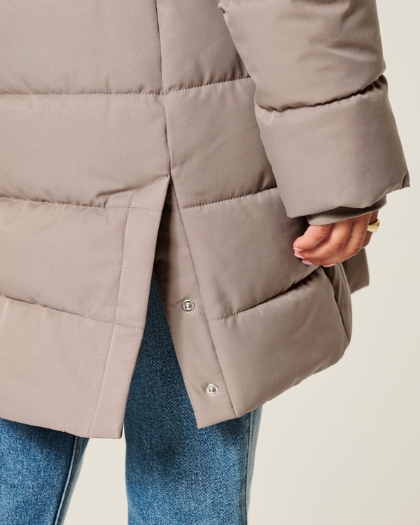 Faux Fur-Lined Puffer Parka