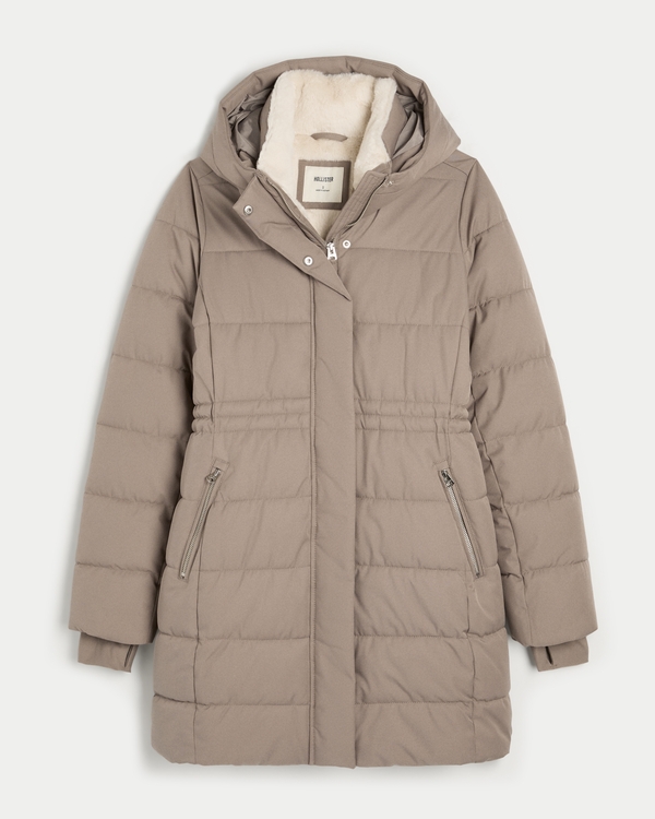 Faux Fur-Lined Puffer Parka