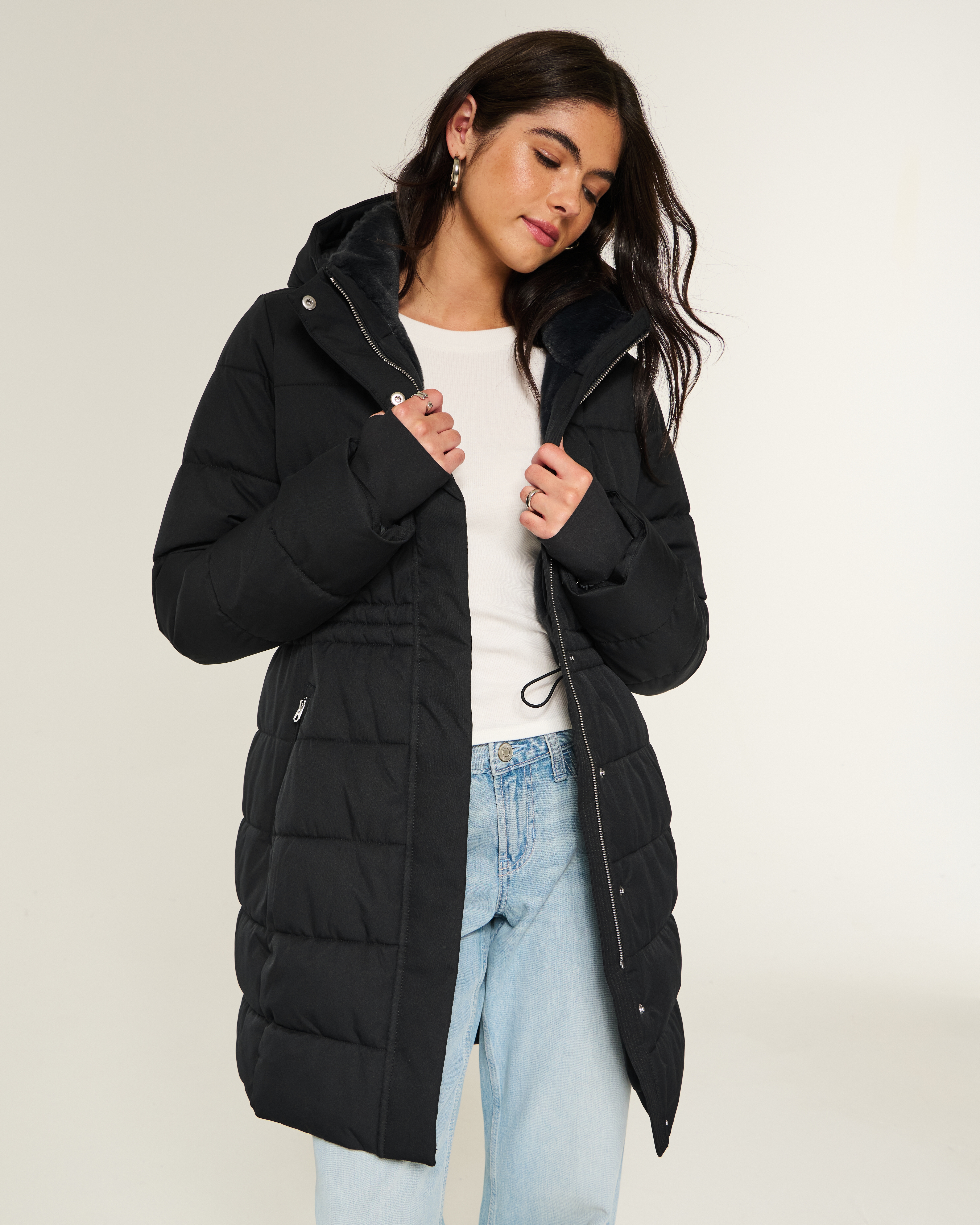 Faux Fur-Lined Puffer Parka