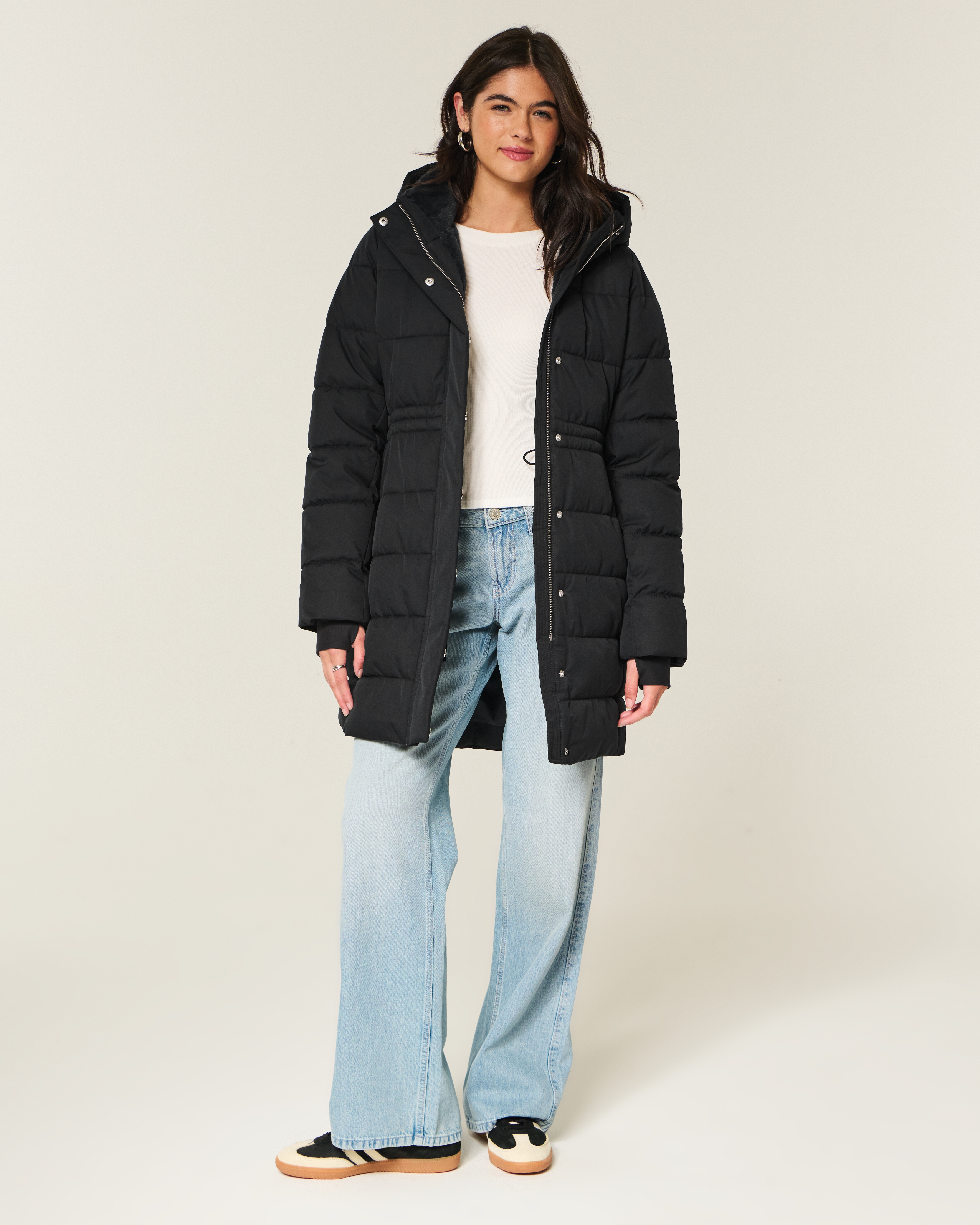 Faux Fur-Lined Puffer Parka