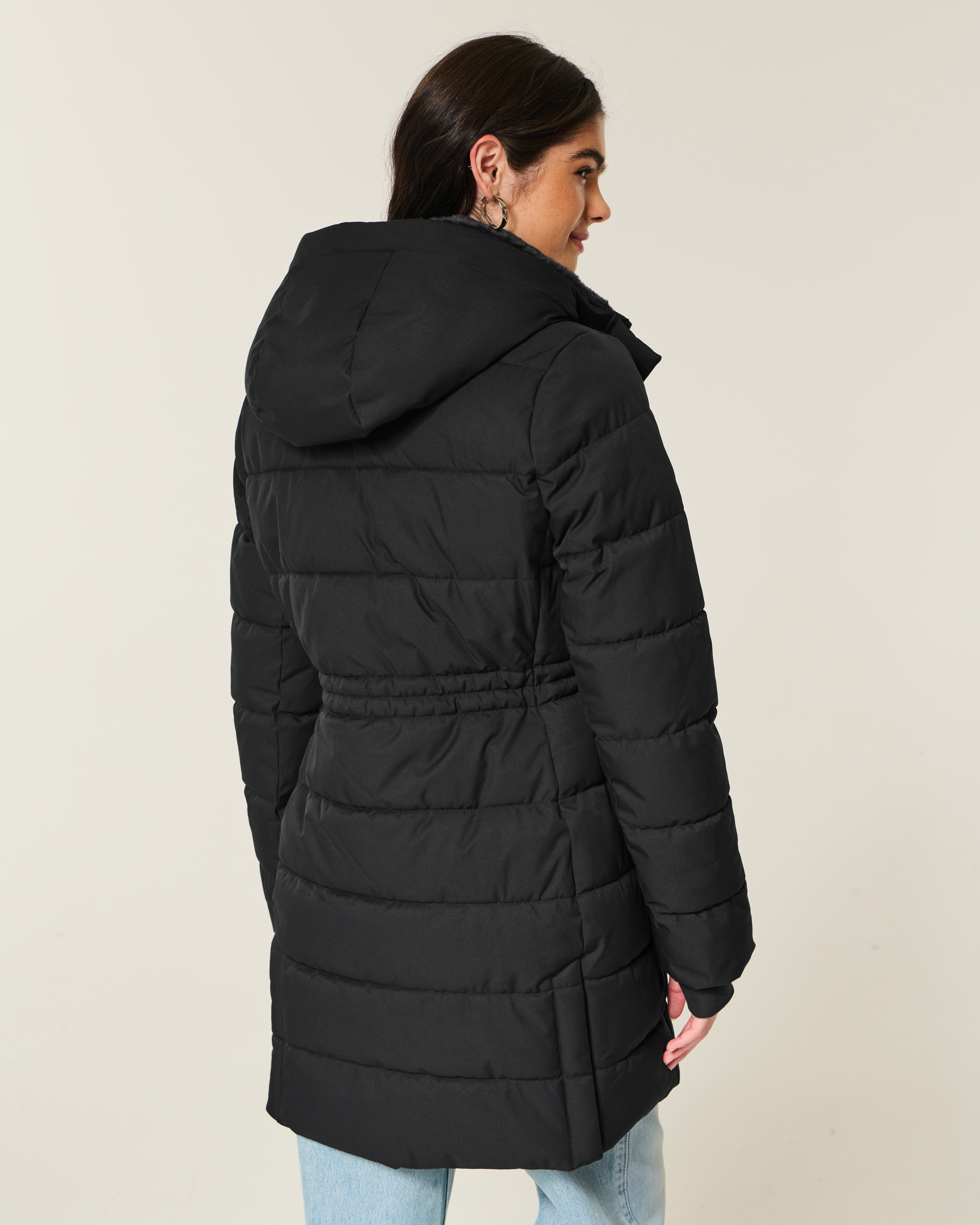 Faux Fur-Lined Puffer Parka