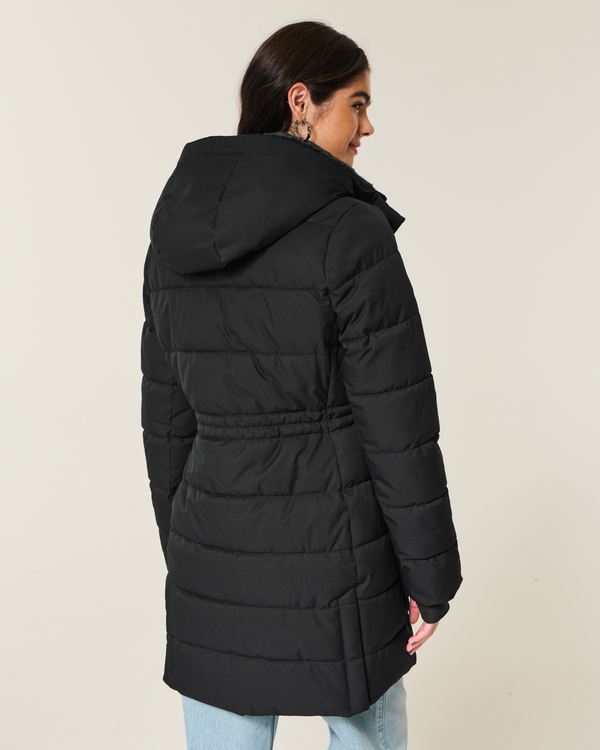 Faux Fur-Lined Puffer Parka