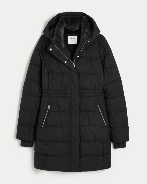 Faux Fur-Lined Puffer Parka