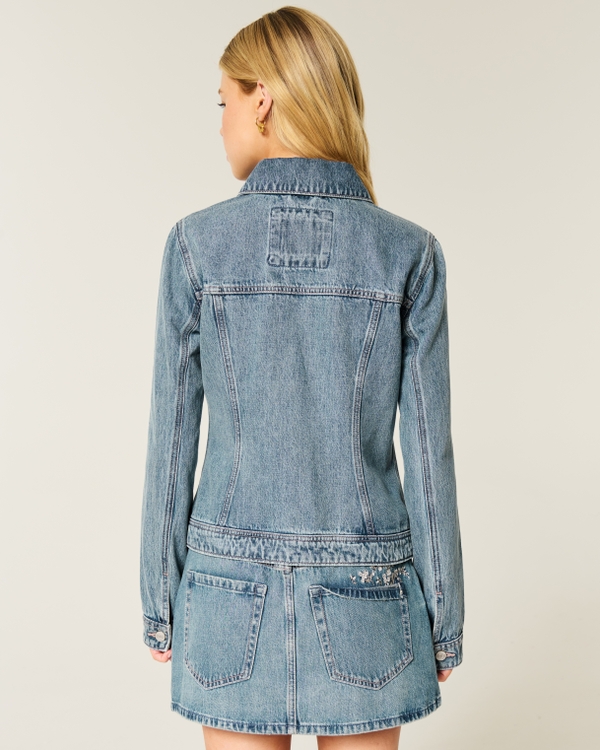 Denim Zip-Up Jacket, Medium view 2