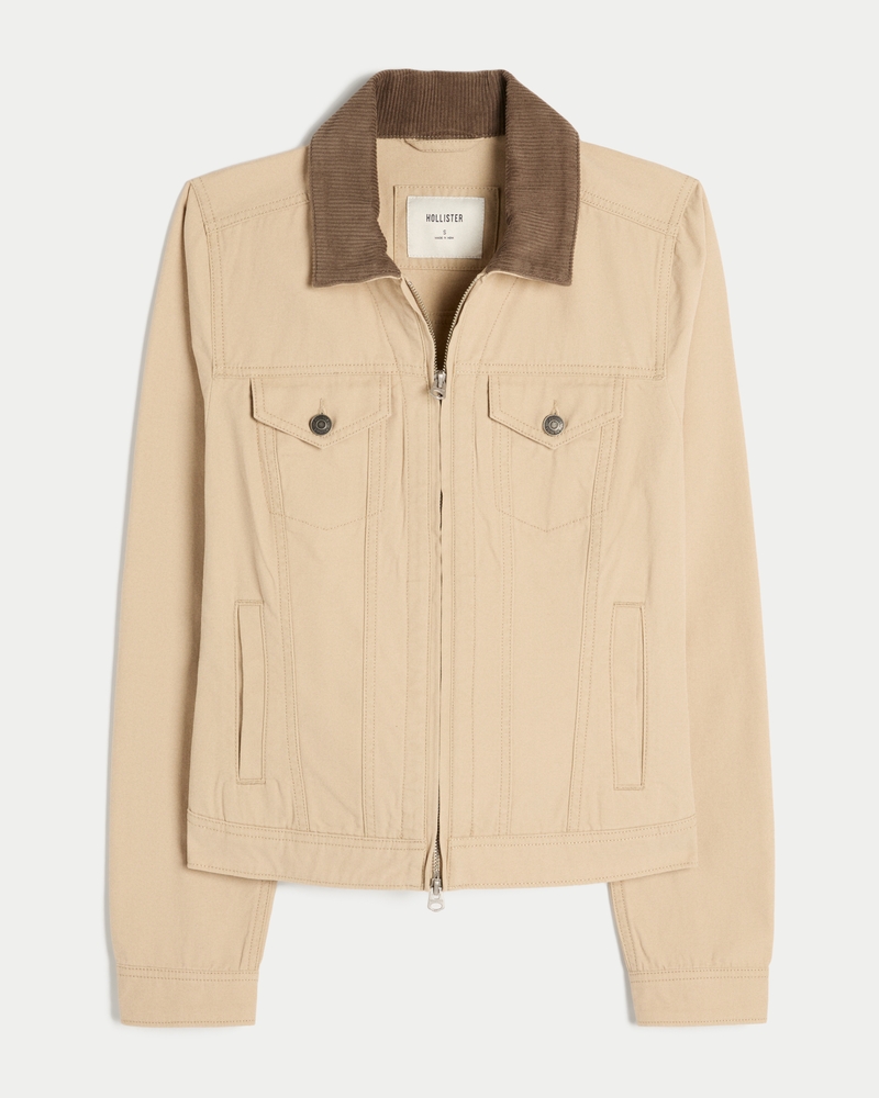Twill Zip-Up Jacket