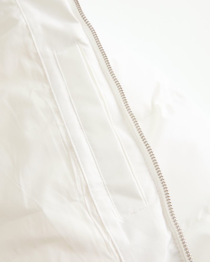 Zip-Up Pattern Puffer Jacket