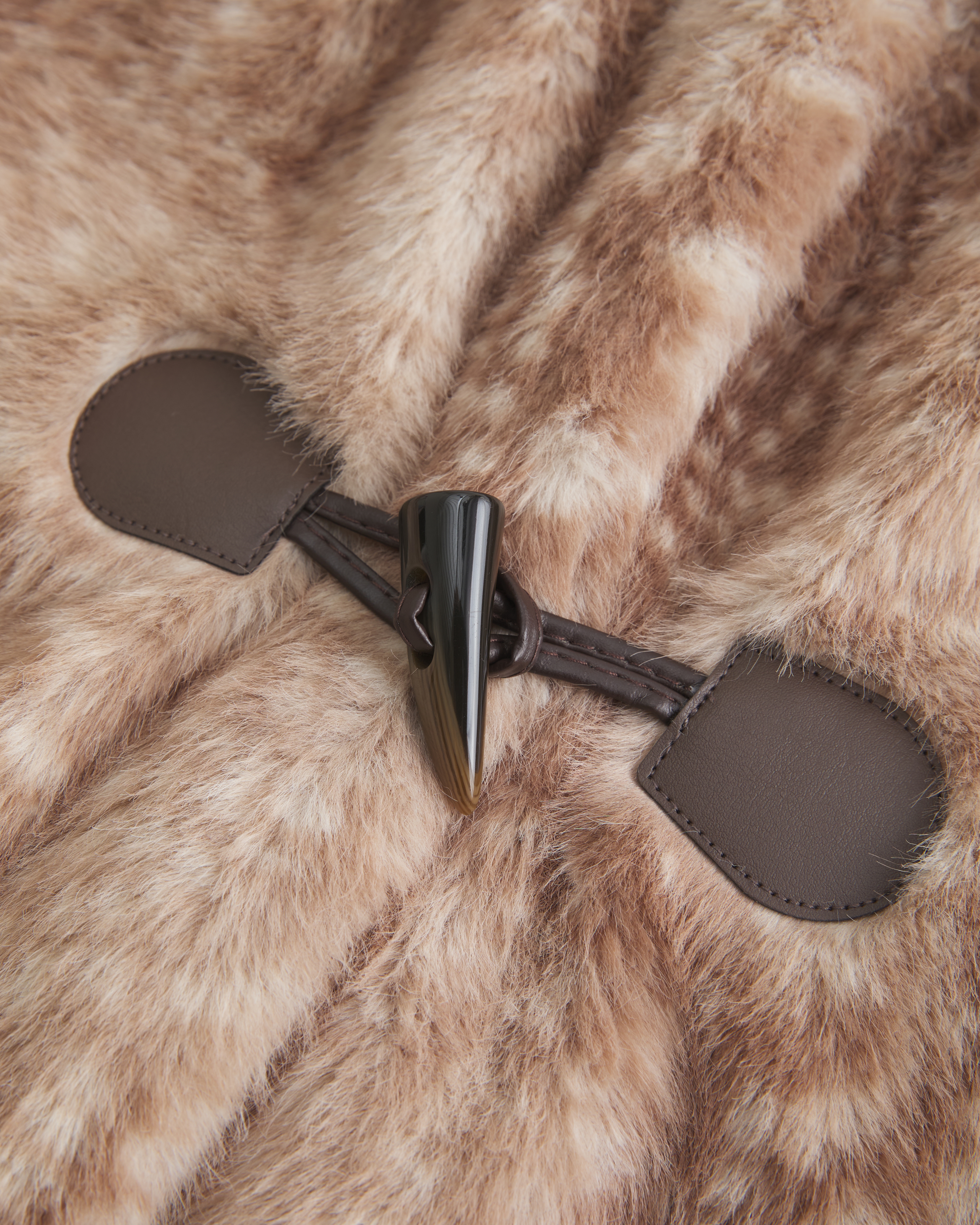 Faux Fur Doe Print Jacket